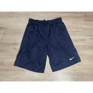 Nike DRI-FIT Training Workout Running Basketball Shorts Mens Sz L Navy Blue